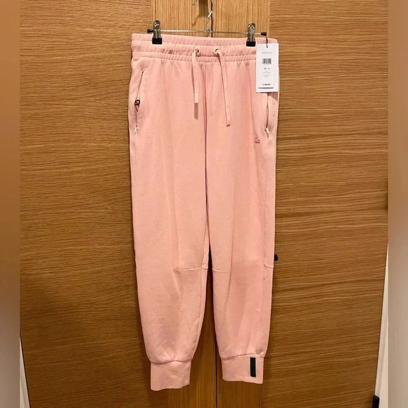 LACOSTE | Ankle-Crop Double-Fleece Joggers | Pink | Size 4 | NWT - Picture 2 of 9